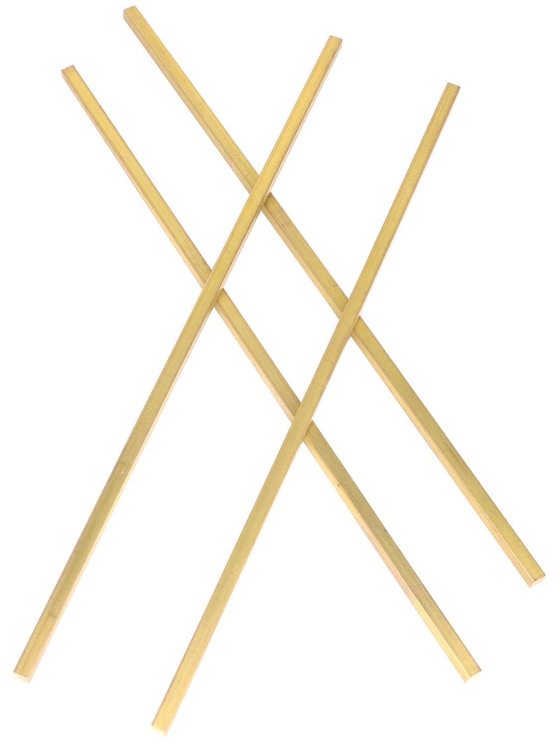 VERNUOS 4 قطع 1/4" × 1/4" قضيب نحاس مربع C360 بطول 12" صلب 0.23" مسطح - Image 4